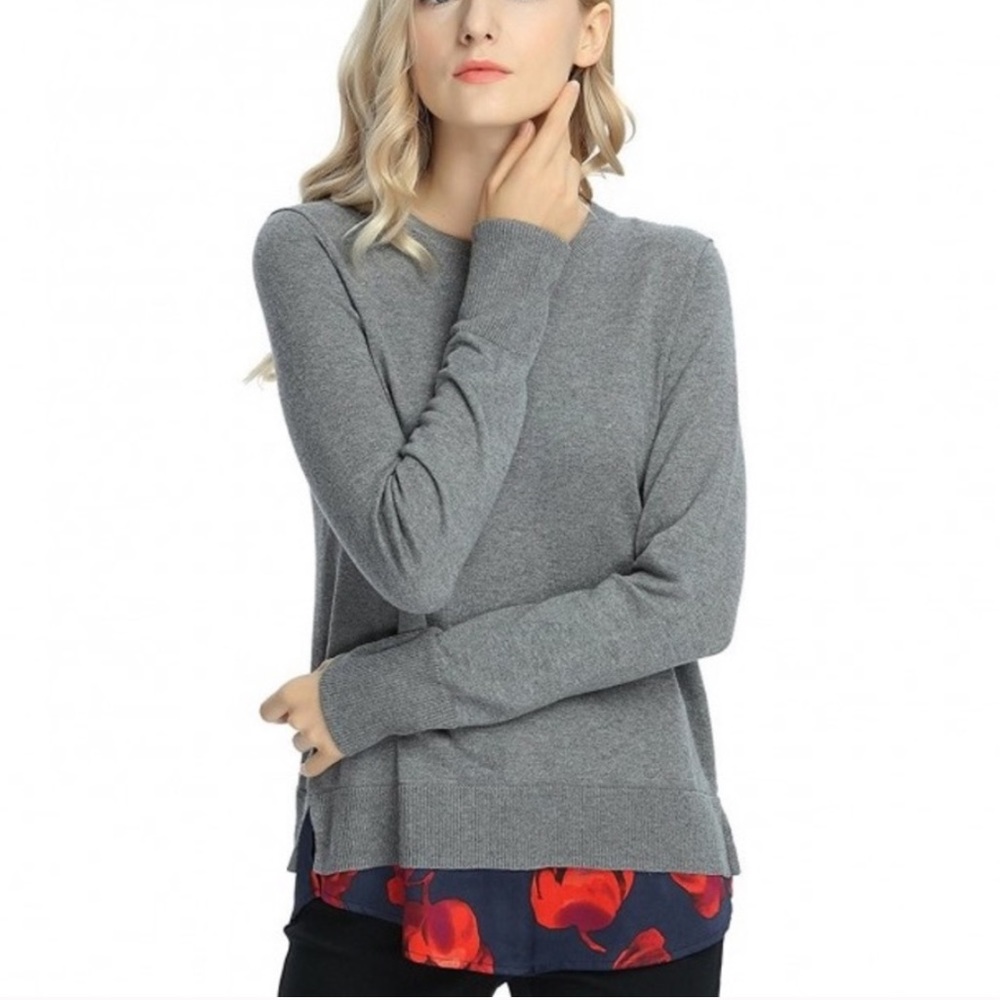 SMALL SATINATO GREY SWEATER